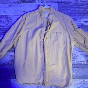 H&M Plain Yellow Button Down Shirt